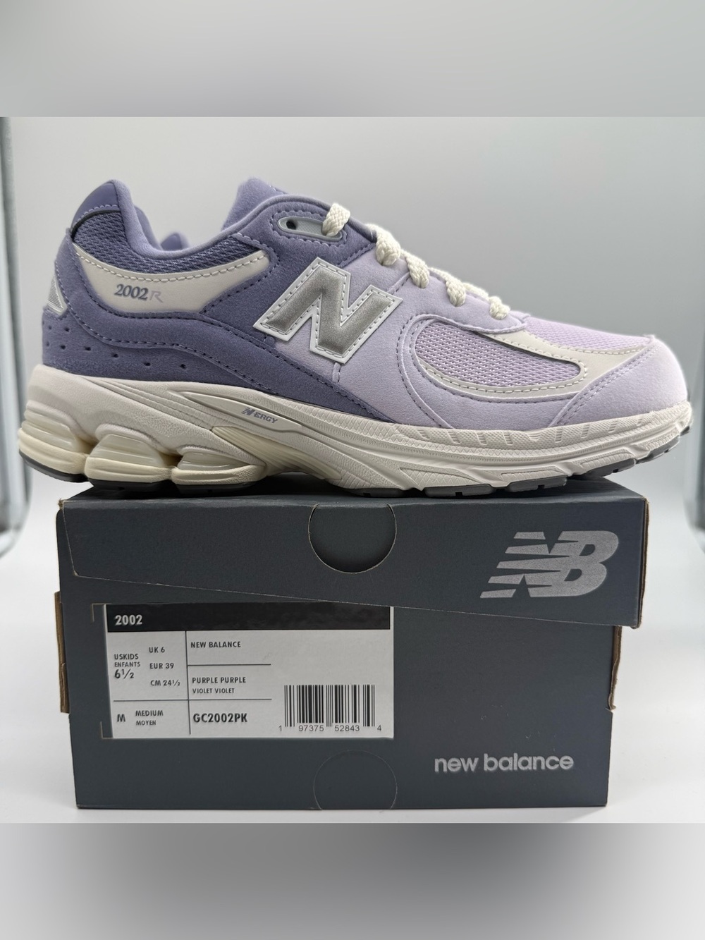New Balance 2002R Astral Purple GC2002PK Size 6.5Y / 8W